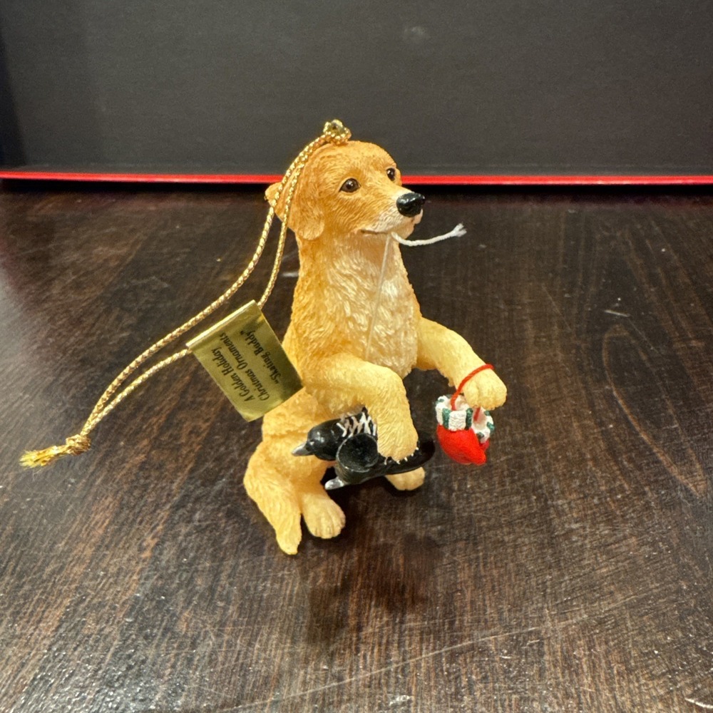 Danbury Mint A Golden Holiday‎ Skating Buddy Ornament